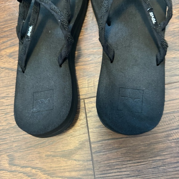 Teva Olowahu Black Strappy Thong Flat Outdoors Casual Sandals Women’s Size 10 - Picture 5 of 7